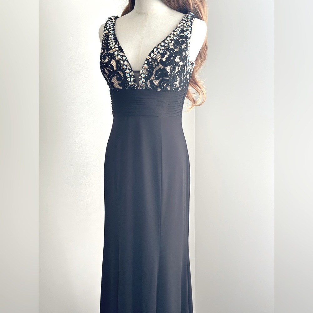 Bridesmaid, Maid of Honor, Formal Dress w/Iridescent Beading, Jersey Knit